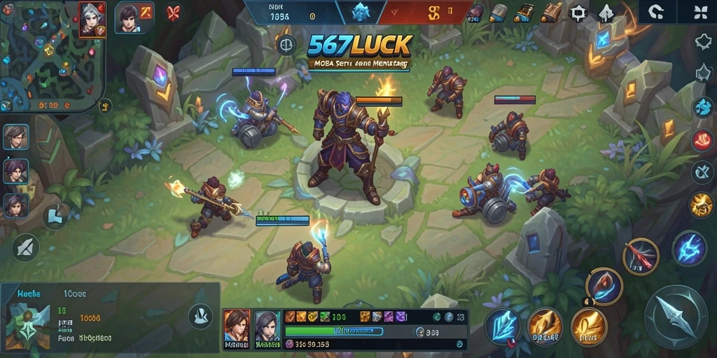 Gameplay menarik dalam 567LUCK MOBA yang menantang.