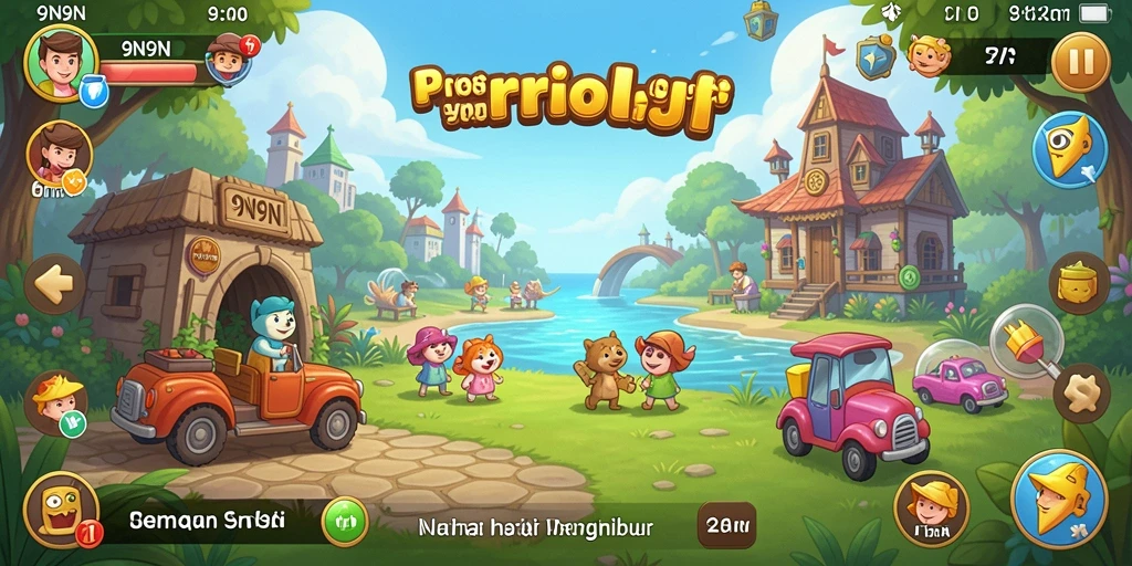 Tangkapan layar gameplay <strong>9N9N</strong> menunjukkan keseruan dan kreativitas dalam setiap level.