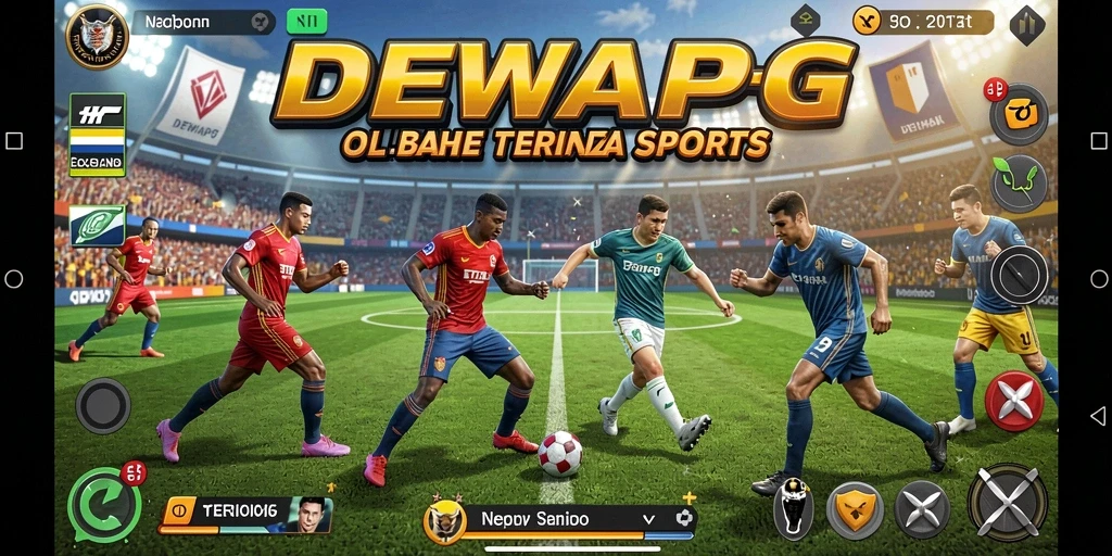 Tampilan gameplay seru di DEWAPG dengan aksi olahraga nyata.