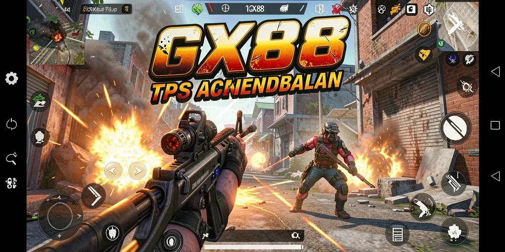 Tampilan gameplay TPS yang mendebarkan di GX88.