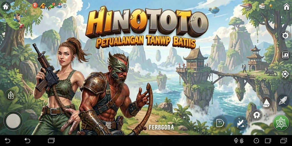 Screenshot gameplay <strong>HINOTOTO</strong> memperlihatkan petualangan di dunia terbuka yang luas.