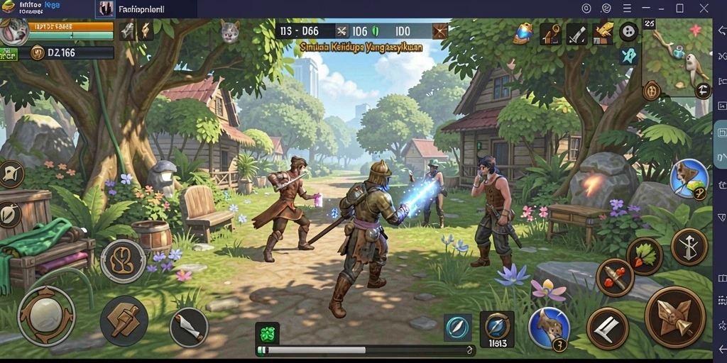 Tampilan screenshot utama ID66 menampilkan gameplay penuh warna dan kreatif.