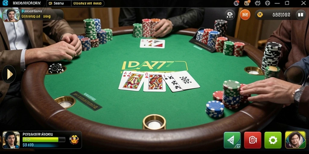 Tampilan gameplay Poker yang menarik dan kompetitif di IDA777.
