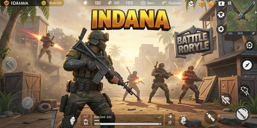 Gameplay seru dan menegangkan dalam pertempuran Battle Royale.