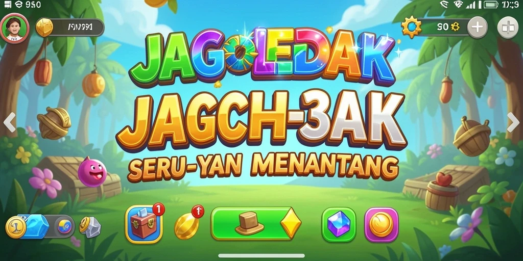 Tampilan gameplay menarik dari JAGOLEDAK di layar.