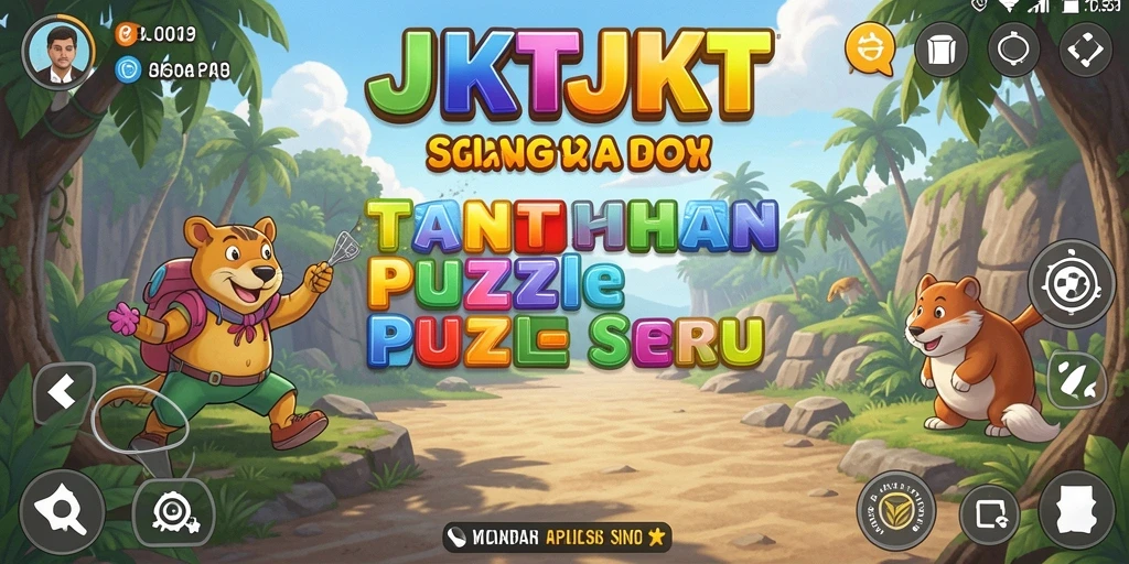Tampilan gameplay <strong>JKTJKT</strong> menampilkan tantangan puzzle yang menarik dan penuh warna.