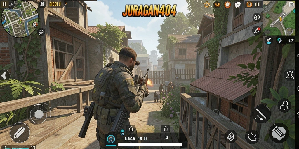 Tampilan gameplay seru dalam JURAGAN404 dengan aksi yang mendebarkan.