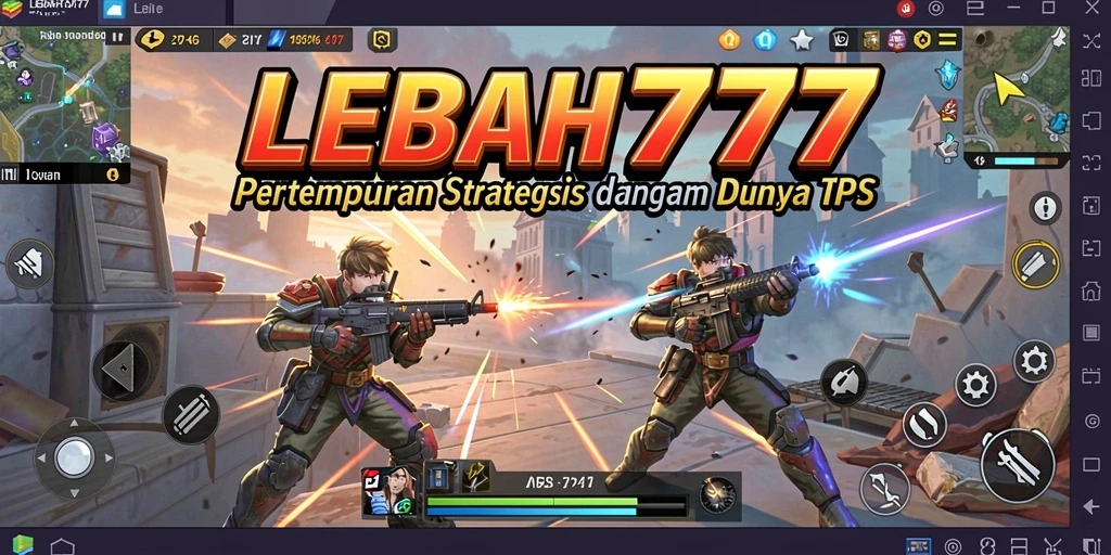Tangkapan layar menampilkan aksi gameplay TPS yang intens dari LEBAH777.