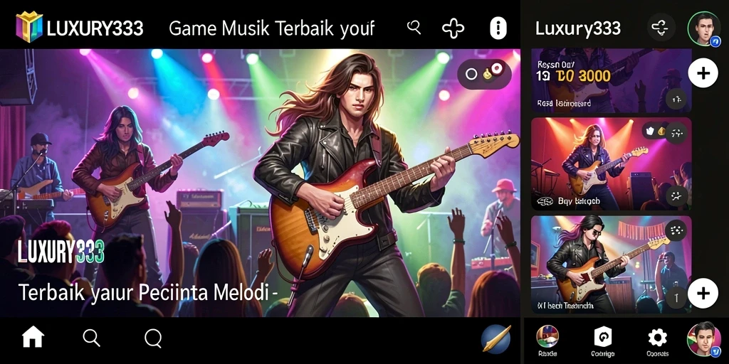 Screenshot gameplay menampilkan keseruan bermain musik di LUXURY333.