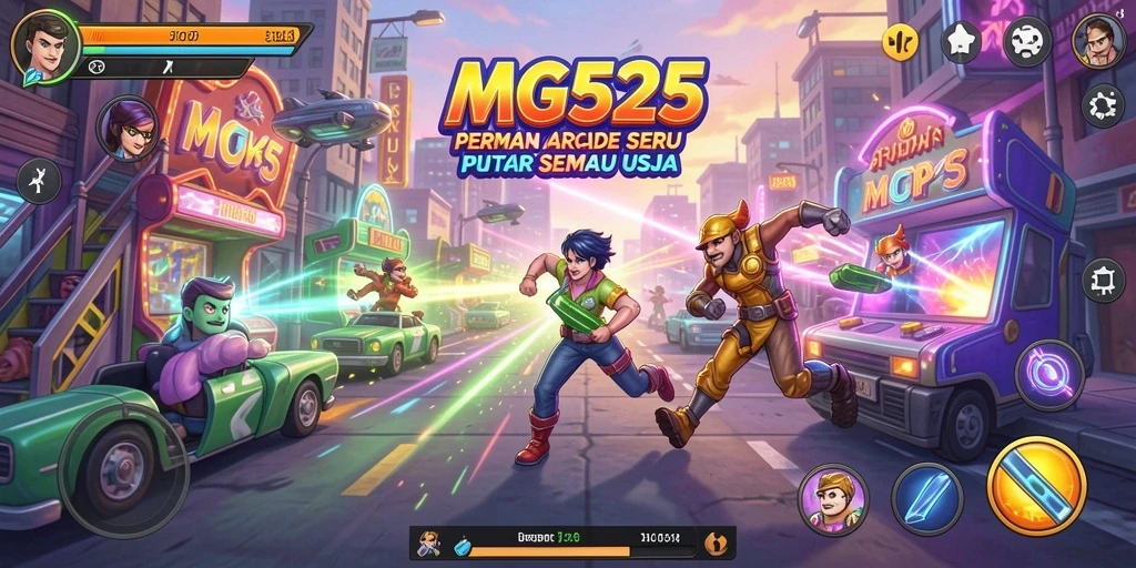 Tampilan gameplay MG525 yang penuh warna dan mendebarkan.
