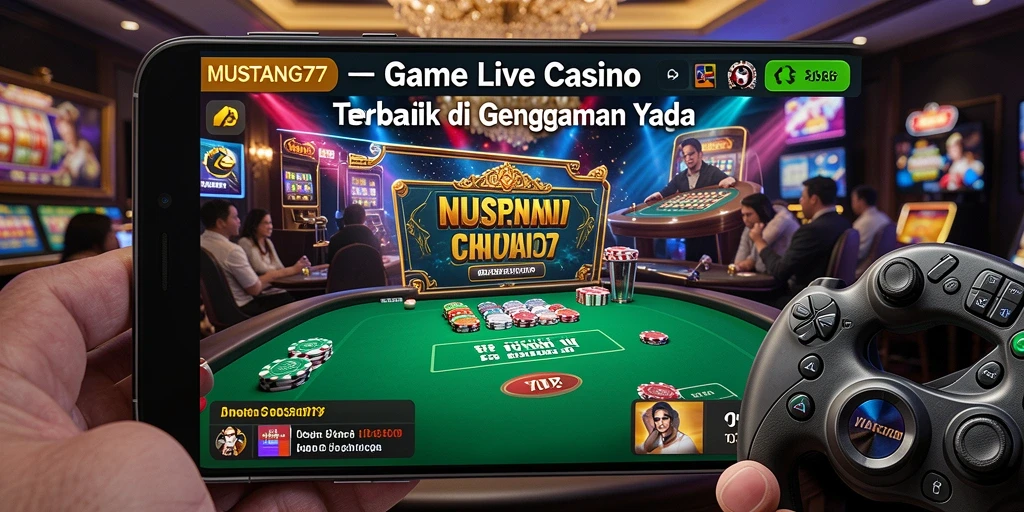 Tampilan gameplay nyata dan interaktif di MUSTANG77.