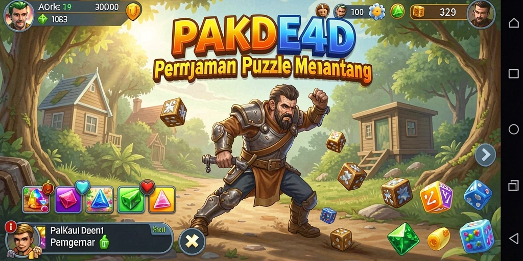 Gameplay menarik dalam aplikasi puzzle PAKDE4D.