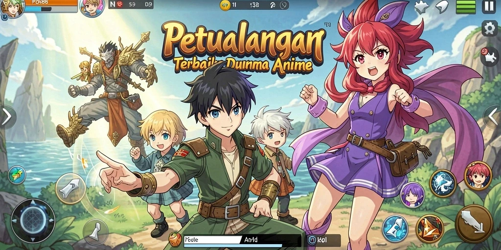 Menampilkan pertempuran epik antara karakter anime.