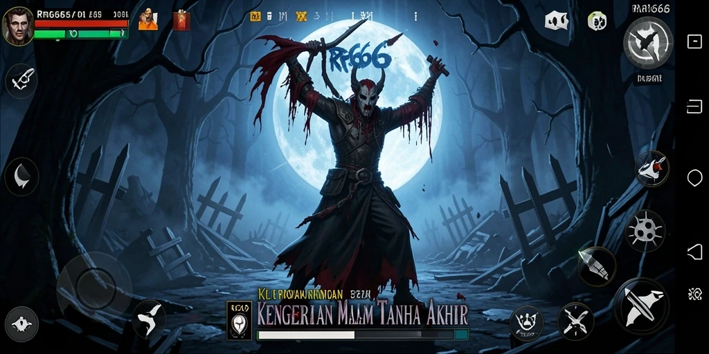 Tampilan gameplay RR666 yang penuh ketegangan dan kengerian.
