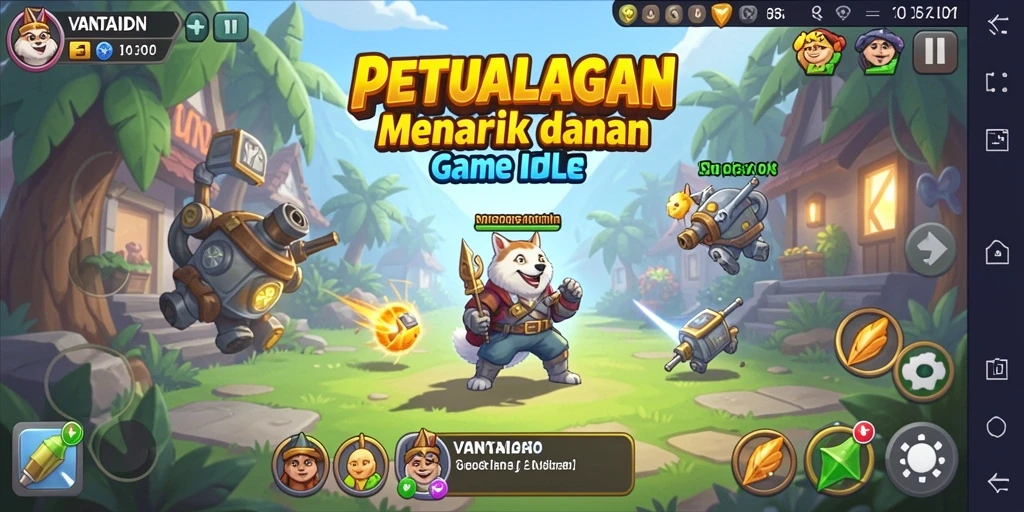 Gameplay VANTAIDN yang menarik dengan karakter petualang.