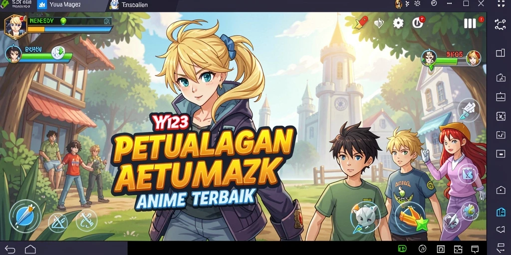 Tampilan gameplay YY123 yang penuh warna dan dinamis.