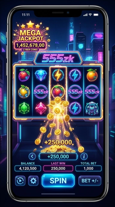 Screenshot proses unduh aplikasi di 555zk yang cepat.